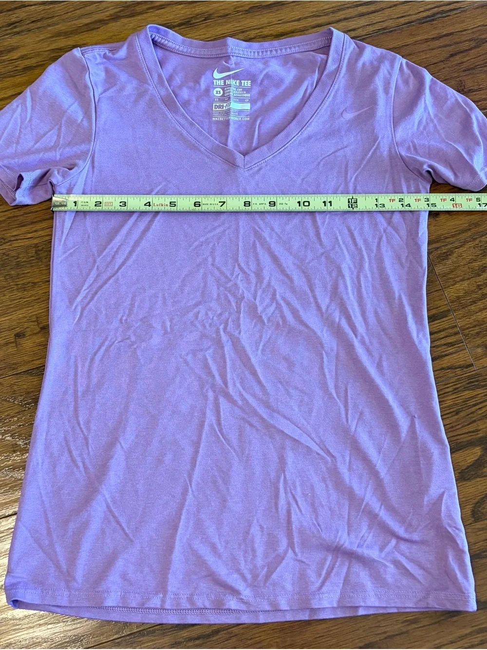 Nike Women's Lavender V-Neck Short Sleeve Tee